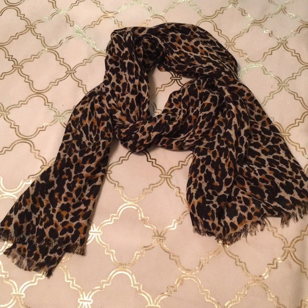 J. Crew leopard print summer weight scarf